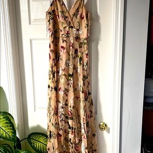 ASTR Floral Sleeveless Maxi Dress - Cream